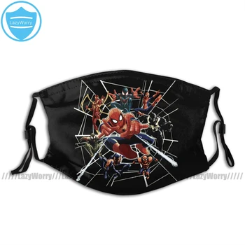 

Iron Man Mouth Face Mask Spider-Man Web Warriors Attack Facial Mask Cool Kawai with 2 Filters for Adult
