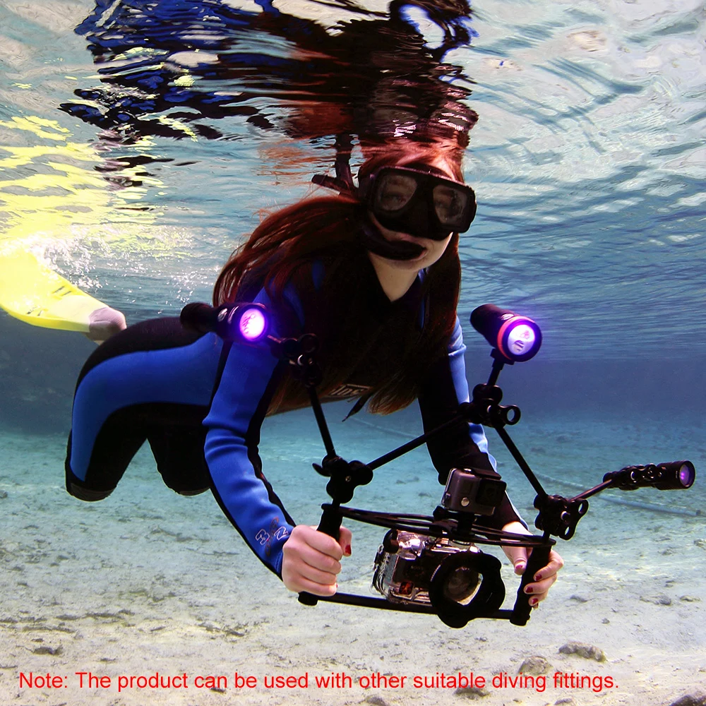 

Handheld Diving Photography Bracket Camera Holder for GoPro Hero 7/6/5/4 Action Cameras Tray Dual Handle Grip Stabilizer Rig