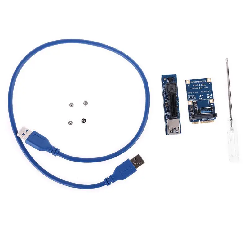 

Mini PCIE to PCI-E X4 Slot Riser Card Port Adapter PC Graphics Card Connector