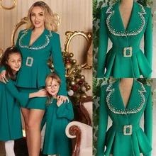 

костюм женский Crystal Rhinestone Women Suits Blazer+Dress Evening Party Tuxedos For Wedding 2 Pieces Formal Jacket Custom Made