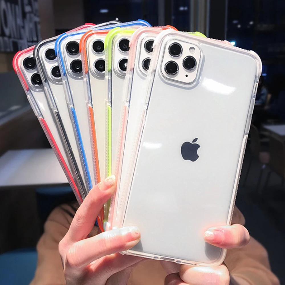 Мягкий прозрачный чехол для телефона Apple iPhone 11 Pro X XS XR Max 6 6S 7 8 Plus цветной