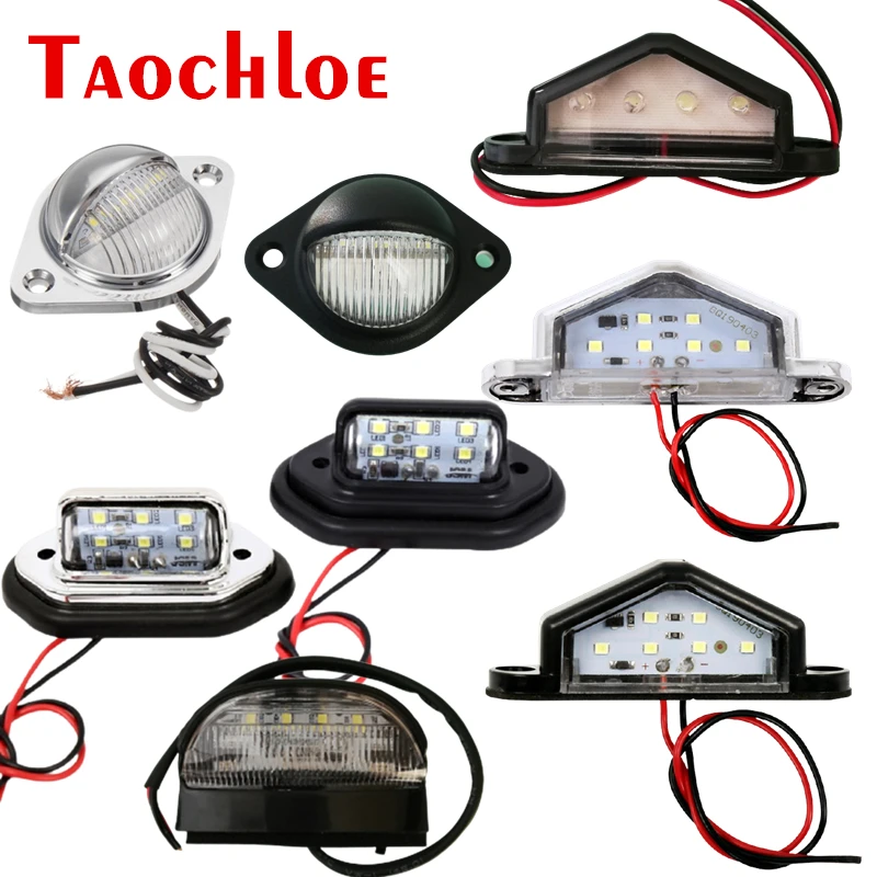 1Pc12V24VLEDLicensePlateLightChromeNumberPlateLight
