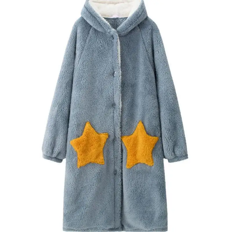 Winter-Blanket-with-Sleeve-Hooded-Hoodie-Women-Long-Sweatshirt-Female-Indoor-Pajama-Cardigan-Fleece-Jacket-Fannel.