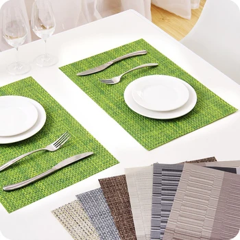 

4pcs Table Mat PVC Place mat Kitchen Dining Table Mat Set for Doilies Cup Mat Coaster Heat Table Cloth Pad wholesale DropShip