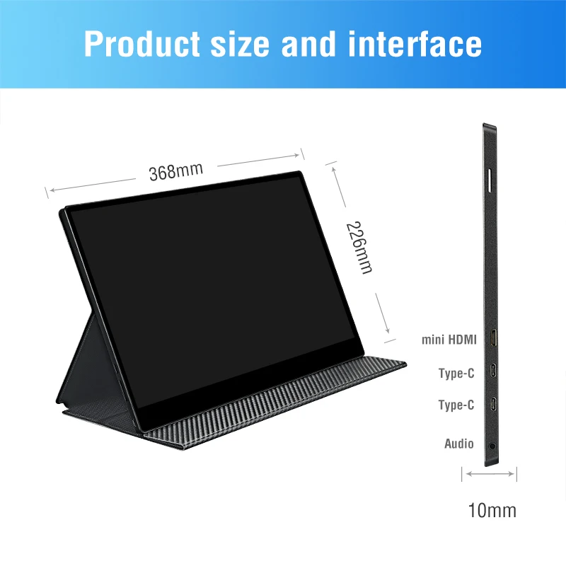 Anmite 15.6 ġ IPS FHD ǻ USB-C ޴ ġ  PC TYPE-C HDMI PS4 Xbo x360 1080P LED ÷  