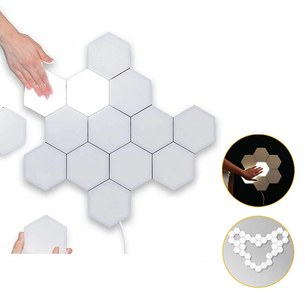 

Quantum Lamp Led Modular Touch Wall Lamps Hexagonal Magnetic Night Light Creative DIY Decor Lamp For Home Office Bar Wall Lampa