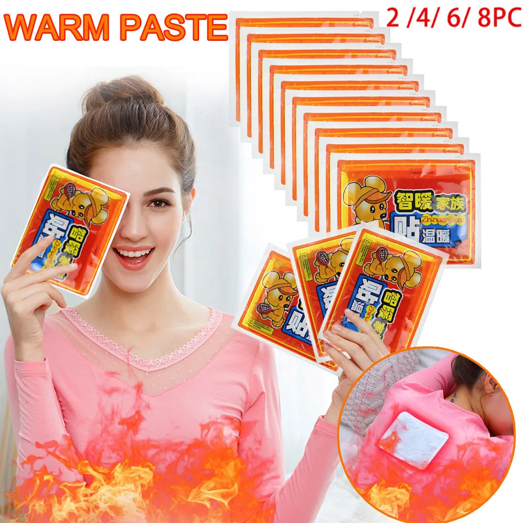 

8pc Body Warmer Stick Lasting Heat Patch Keep Hand Leg Foot Warm Paste Pads Heating Pad feet Warmer Heat Pack Ogrzewacz 12 hour