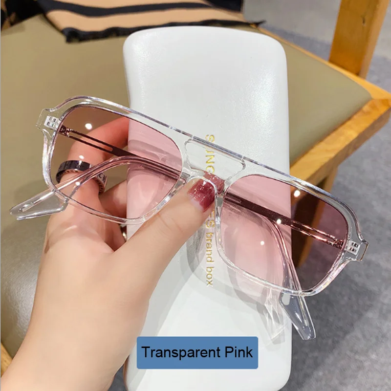 New Square Sunglasses Man Woman Vintage Blue Leopard Sun Glasses Male Female Clear Lens Fashoin Retro Brand Eyeglasses_voghion.com