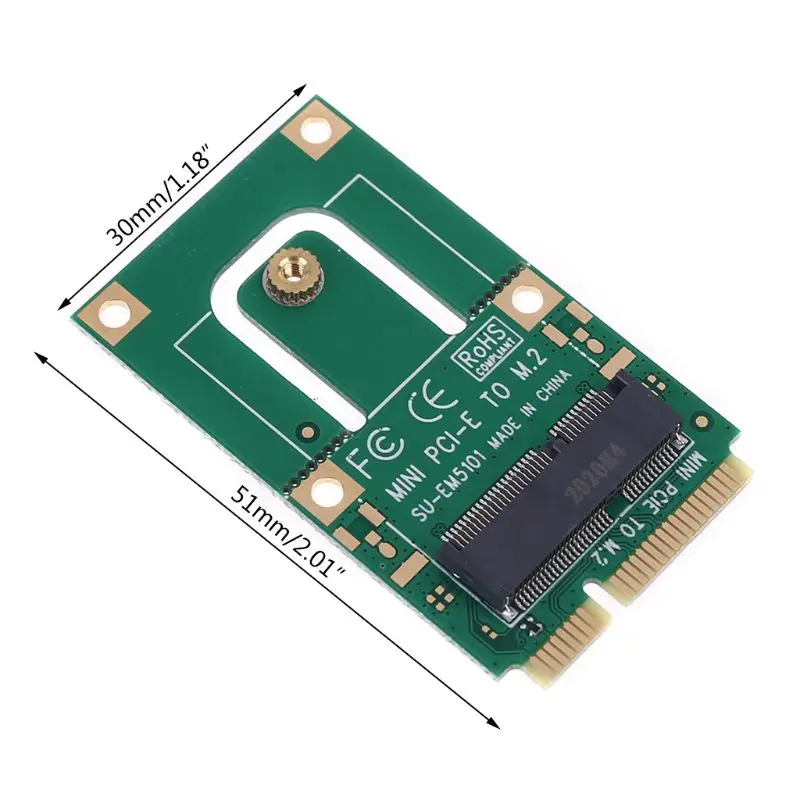 Mini pci-e para m2 adaptador conversor placa de expansão m2 chave ngff e interface para m2 sem fio bluetooth-compatível módulo wi-fi