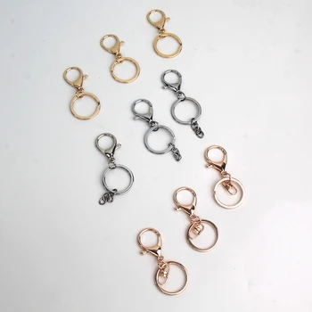

Round Keychain Simple Stainless Steel Key Chain DIY Blank Split Jewelry Making Accessories Personalized Gifts