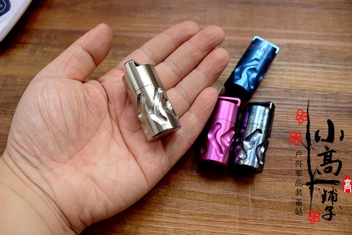 Titanium Waterproof Box Case Medicine Bottle Container Necklace Pendant
