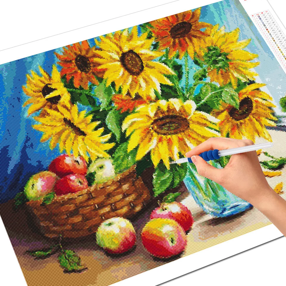 Evershine Diamond Painting Sunflower Diamond Mosaic Full Square Flowers  Rhinestones Of Pictures 5D Embroidery Art Decoration