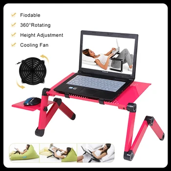 

Folding Laptop Desk with Mouse Pad Adjustable Bed Lapdesk Portable Computer Table Stand Notebook Desk Stand