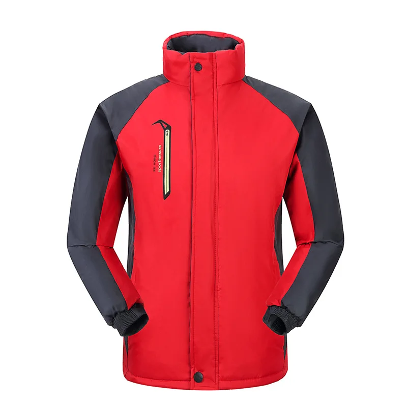 Лыжная одежда для женщин толстые теплые водонепроницаемые зимние куртки одежда женский пуховик сноуборд женские лыжные куртки спортивная верхняя одежда - Цвет: Красный