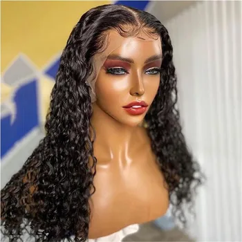 

Loose Wave Human Hair Wigs Middle Part Natural Color Lace Part Wig T-part Lace Wig Pre-plucked With Baby Hair For Women