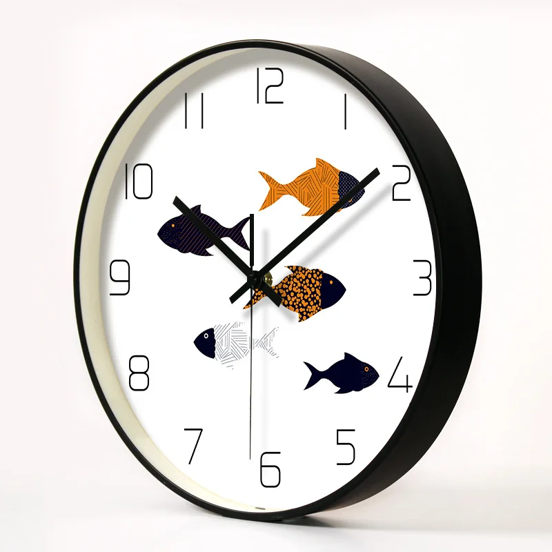 Металлические настенные часы современный дизайн украшения гостиной скандинавские минималистичные настенные часы настенные домашние декоративные часы бесшумные 12"