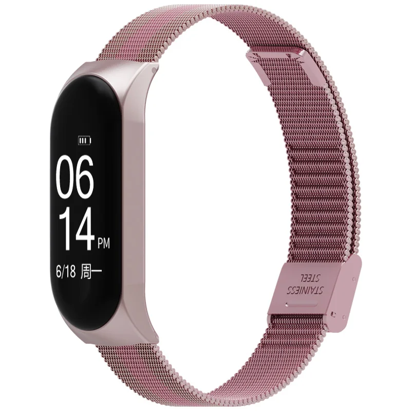 Умный браслет на запястье для Xiaomi mi 3 4 mi Band 4 3 металлический браслет из нержавеющей стали ремешок на запястье Z2