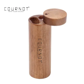 

Cournot Natural Wooden Dugout With One Hitter Pipe Stash Box 100MM Handmade Ceramic Cigarette Holder Tobacco Storage Case