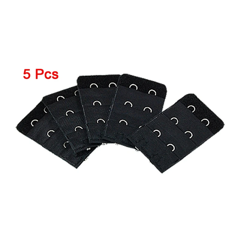 5 Pcs Bra Black 2x3 Hooks Extenders Extender Strap Newintimates