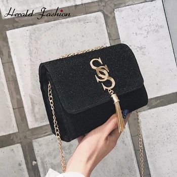

Scrub Leather Crossbody Bags For Women 2020 Chain Shoulder Messenger Bag Lady Solid Color Travel Luxury Handbags and Purses