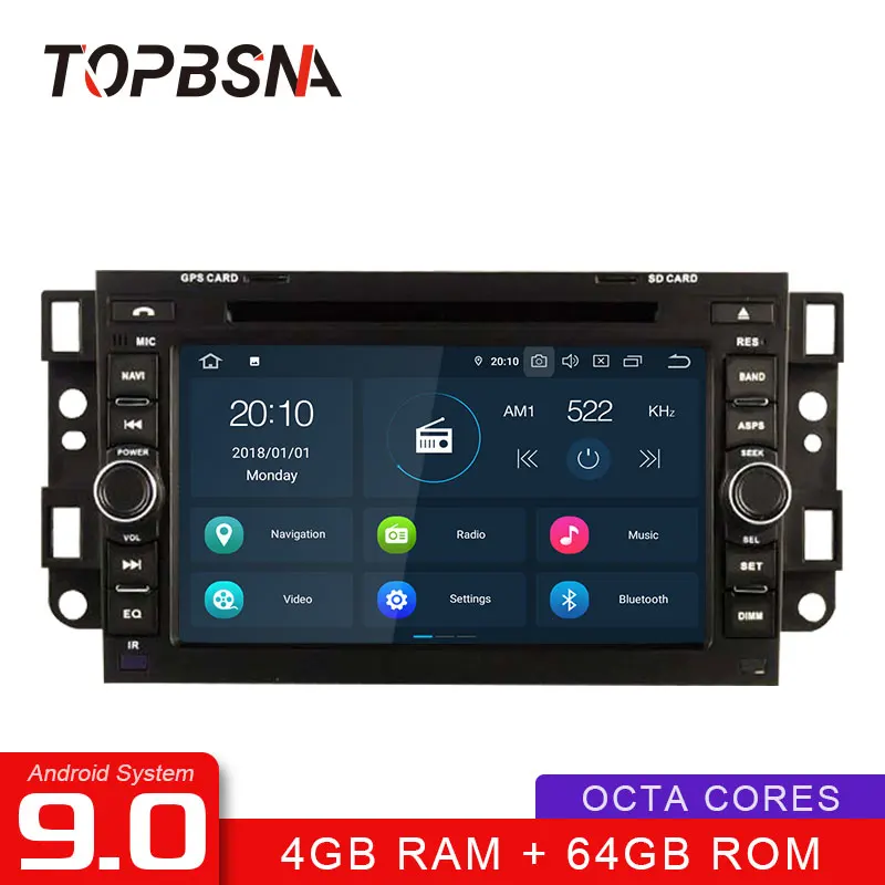 

TOPBSNA Android 9.0 Car DVD Player For Chevrolet Aveo Epica Captiva Spark Optra Tosca Kalos Matiz GPS Stereo 2 Din Car Radio RDS