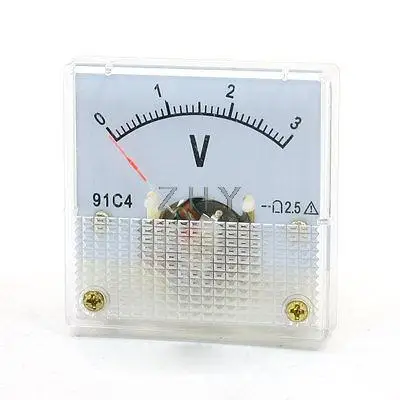 

Square Plastic Clear Face DC 0-3V Voltage Panel Meter 91C4