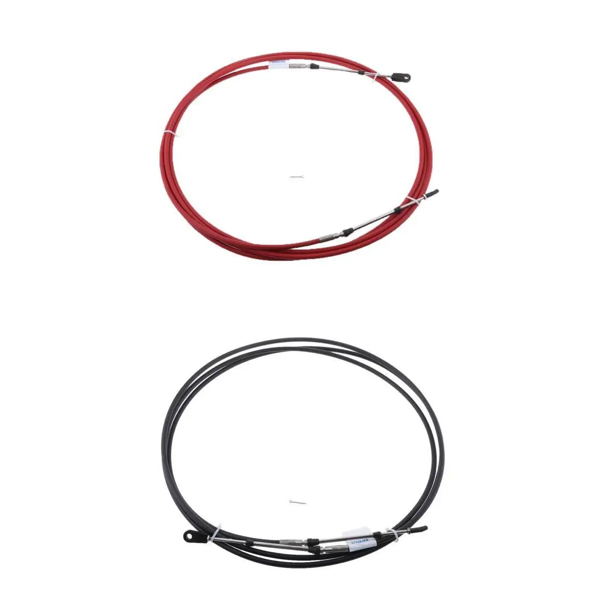 2pcs 18FT Throttle Shift Control Boat Motor Cable, Throttle Shift Cable, Remote Control for Yamaha Outboard(Black & Red)