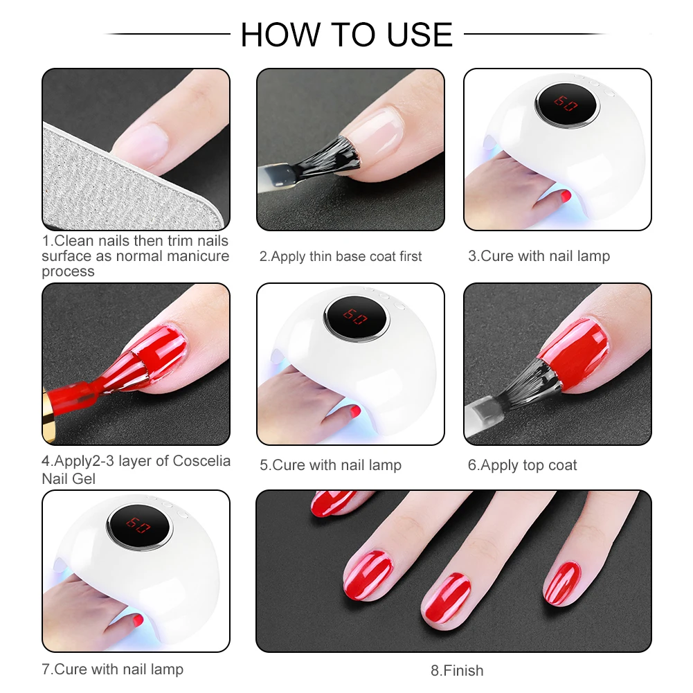  Nail Polish Kit Varnish Manicure Set Mini Electric Nail Drill Machine UV Lamp Dryer Led Display Nai