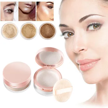 

New 6 Color Concealer Powder Powder Puff Finish Powder Face Loose Powder Translucent Smooth Setting Foundation Makeup