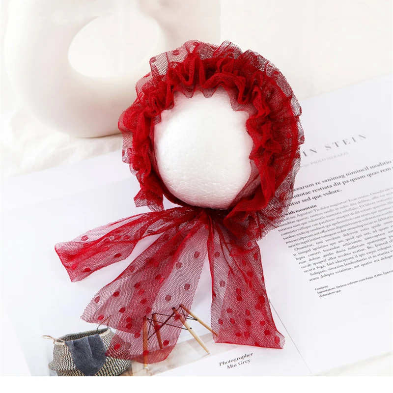 Princess Lace Hat Newborn Baby Fluffy Lacy Hats Infant Photography Props