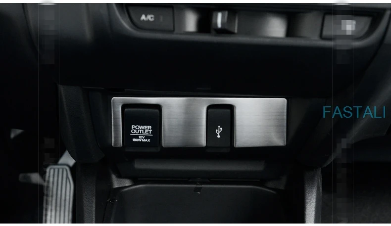 Декоративные наклейки для автомобильного прикуривателя Honda FIT JAZZ-19, декоративные наклейки из нержавеющей стали