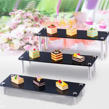 

3pcs/set Ladder Acrylic Cake Dessert Cupcake Display Stand Serving Platter Rack Q39B