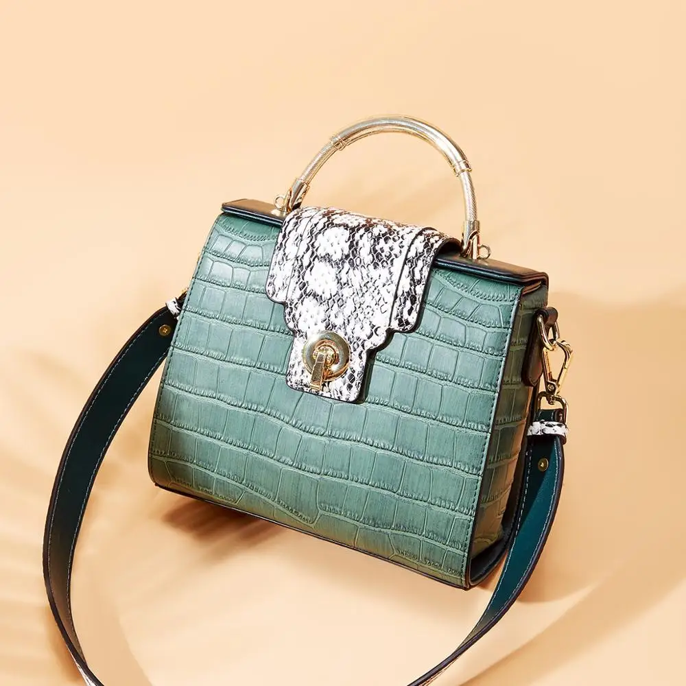 Fashion Female Cowhide Leather Crossbody Bag Lady Vintage Aligator High Quality Messenger Women Luxury Shoulder Bags | Багаж и сумки