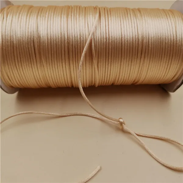 10Meters Braided Macrame Silk Macrame Cord Rope Thread Wire 2MM DIY Chinese Knot Satin Bracelets Making Findings Beading 