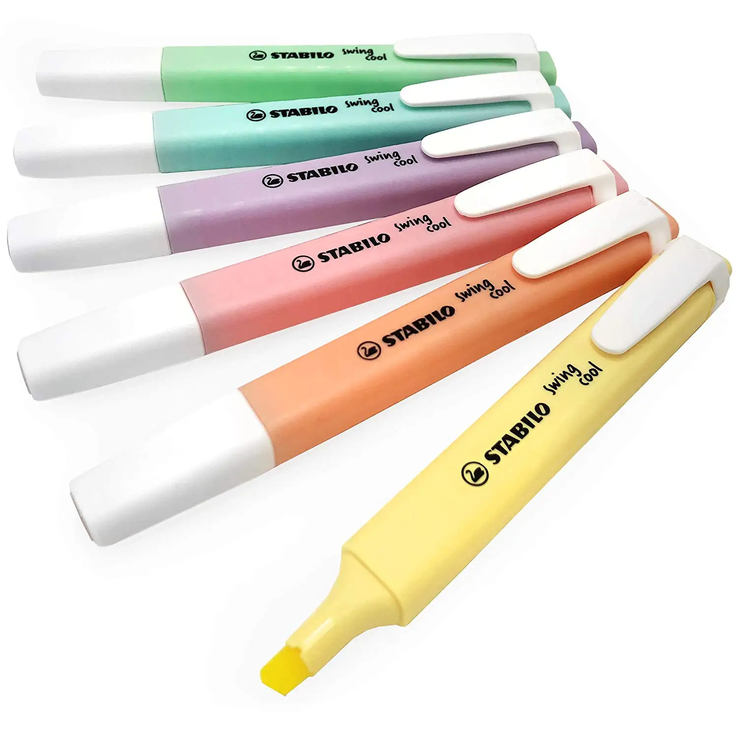 Op de grond Wiskundig kassa 6pcs Cute Stabilo Swing Cool Pastel Highlighter Marker Pens 1-4mm Pack Of 6  Assorted Colours Office And School Supplies - Highlighters - AliExpress