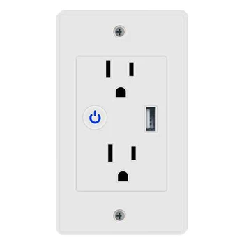 

New Smart Socket USB Port WiFi Wall Socket Remote Remote Timing Switch for ALEXA/Google Home/IFTTT Voice Control(US Plug)