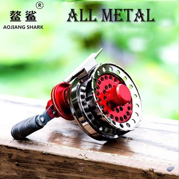 

High quality all metal fishing reel flywheel ice fishing 3.1:1 transmission ratio right / left hand fishing wheel