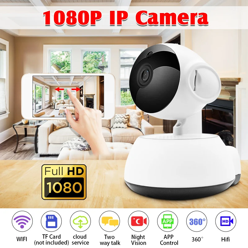 

Mini 1080P IP Camera Wireless CCTV Surveillance Wifi Two Way Audio Night Vision Smart Home Security Video System Baby Monitor