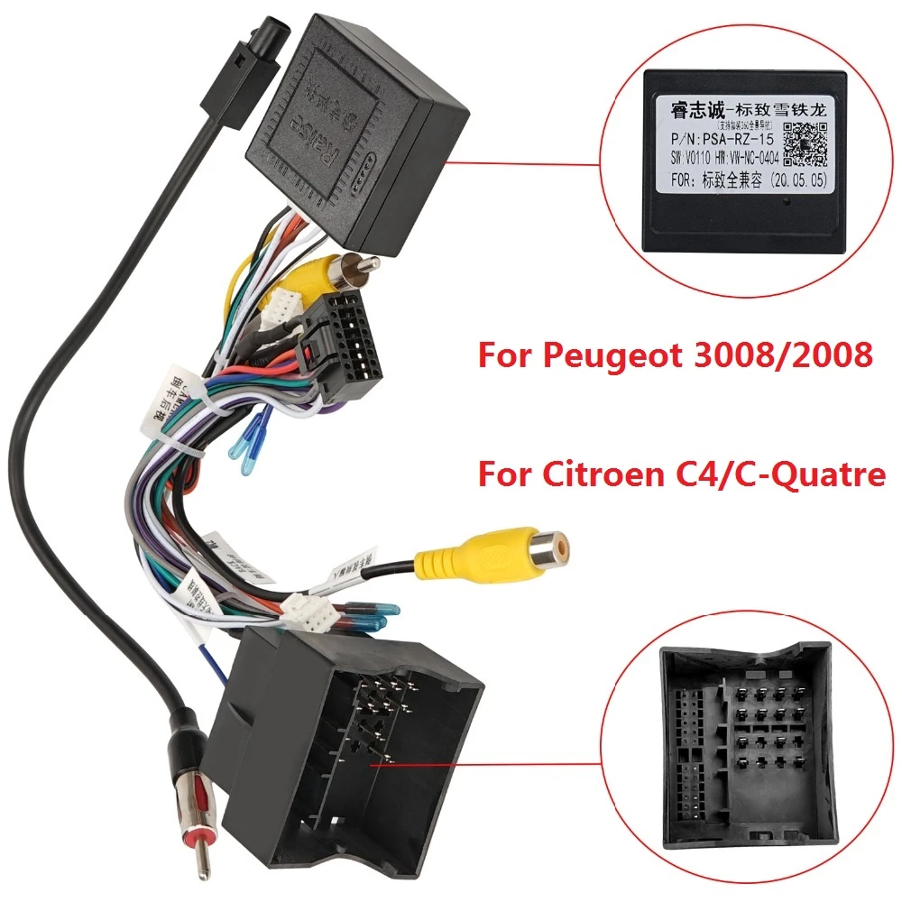 Raise Psa Canbus Box 16 Pin Car Stereo Android Harness For Peugeot  3008/2008 / Citroen C4 / C-quatre / C4l / C3 Xr / C5 / Ds6 - Cables,  Adapters & Sockets - AliExpress