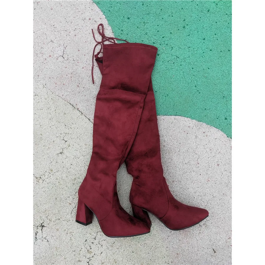 

2019 Overknee Woman Elastic Sexy Black Thin Increase High Boots