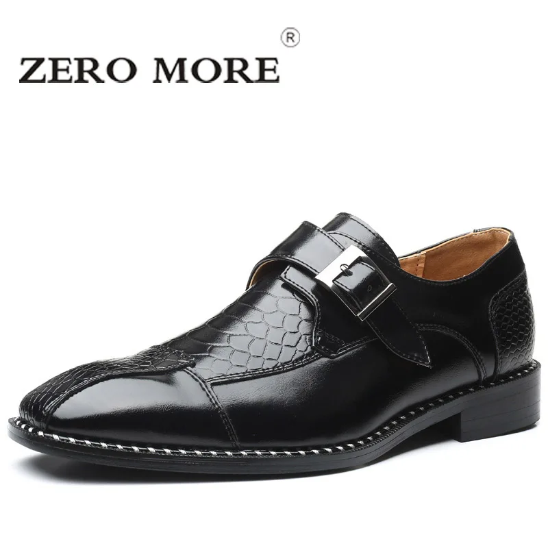 ZERO MORE/мужская повседневная обувь; Лидер продаж; модные однотонные черные туфли с круглым носком; мужские лоферы с пряжкой без шнуровки; Мужская обувь; повседневные мужские лоферы