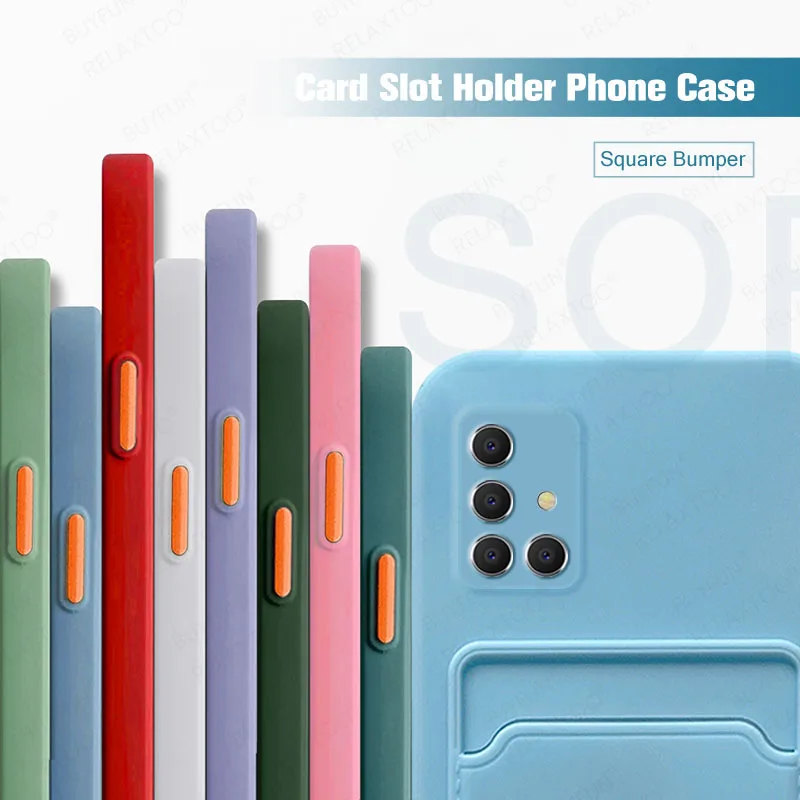 2-in-1 Card Pocket Camera Protection Case For Samsung A71 4G Soft