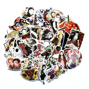 

50 Pcs/Set Demon Slayer Kimetsu No Yaiba Sticker Cosplay Props PVC Waterproof DIY Guitar Car Tanjirou Nezuko Stickers