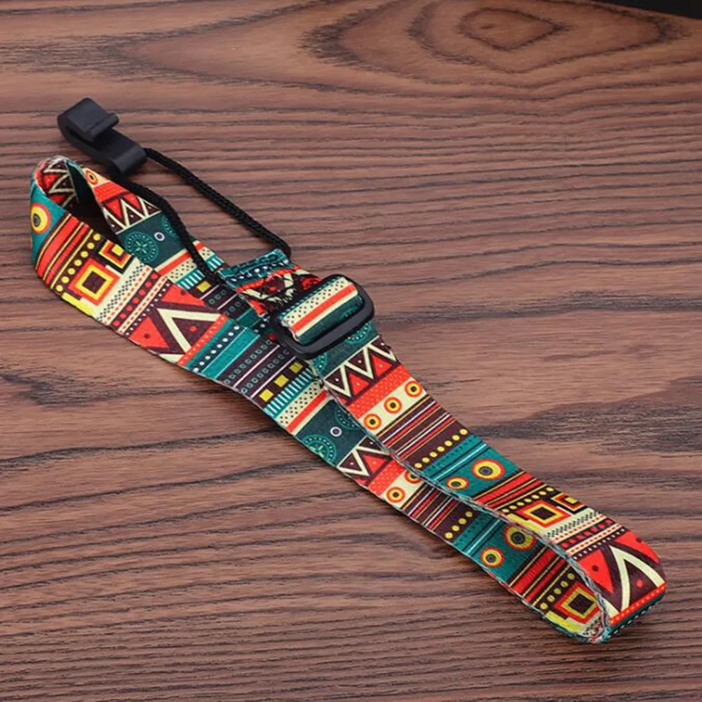 Guitar Ukulele Strap Hawaiian-Style Adjustable Ukulele Strap Sling & Hook Fits All Ukuleles Guitar Accessories