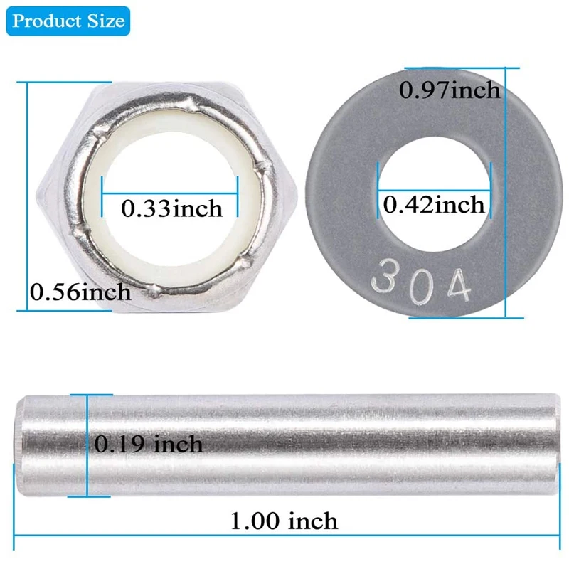 6 Pack MKP-34 Prop & Nut Kit E Fits for Minn Kota Trolling Motor Includes Prop Nut & Washer 1865019