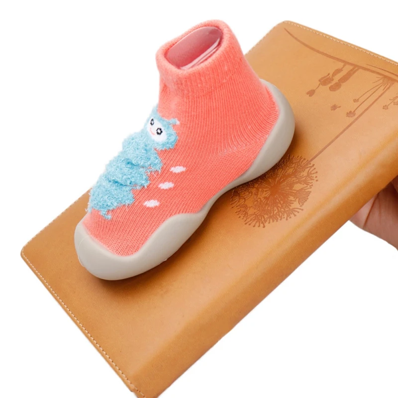 Winter Baby Boys Girls Cotton Cartoon Socks Shoes Warm Anti Slip Floor Walking Soft Soled Shoe 0-3T kids socks shoes