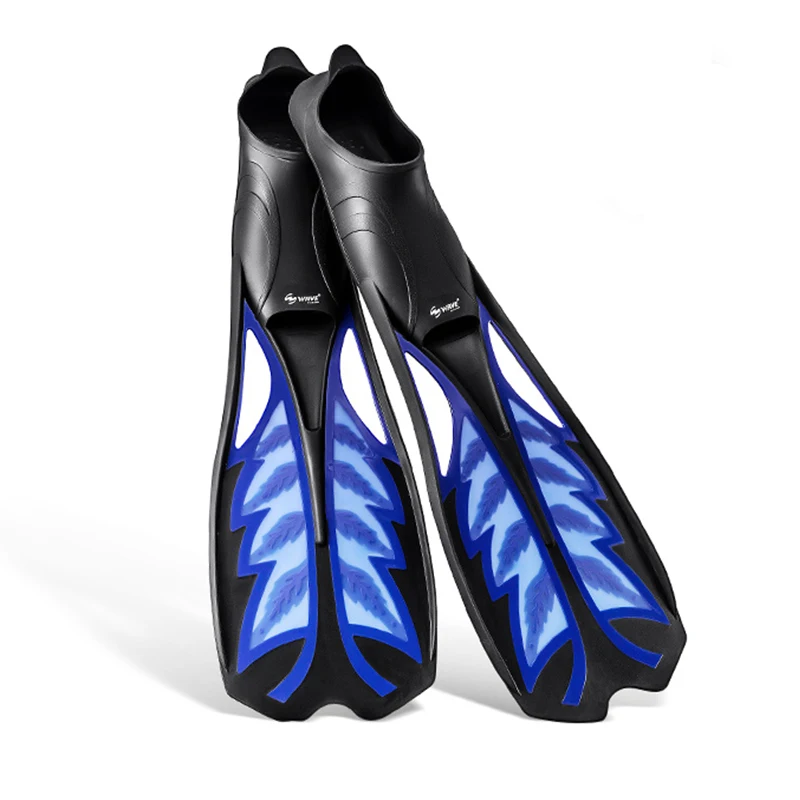 New model easy adjustable freediving fins swimming traning snorkel long blade diving fin