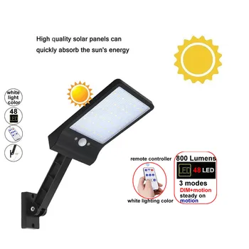 

48 LED Solar Powered Light PIR Motion Sensor Street Outdoor High Brightness Spotlight Waterproof Led Flood