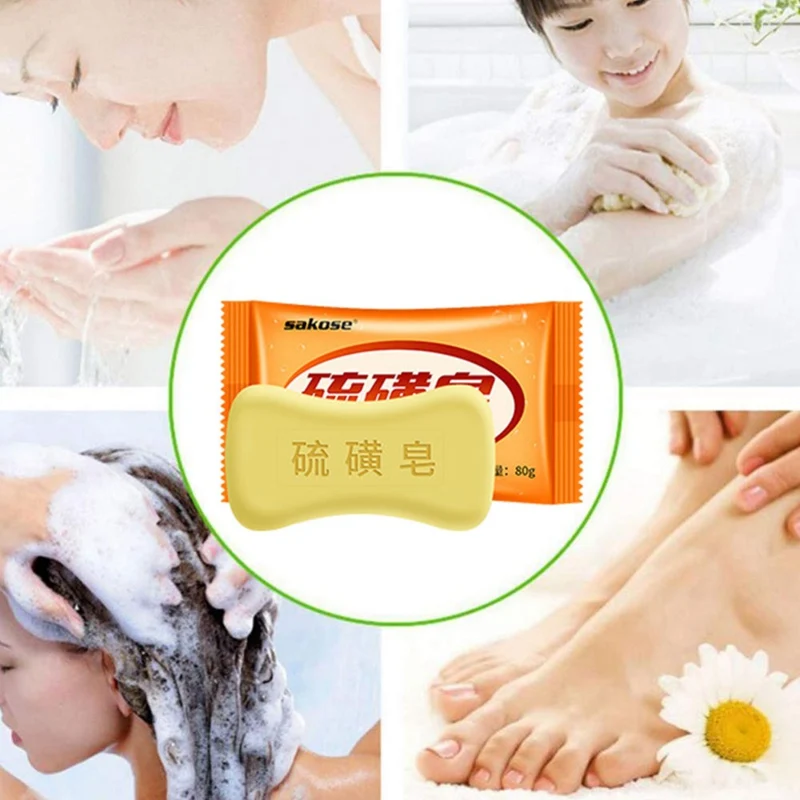 Серное мыло контроль масла против клещей против акне для очистки пор осветляет цвет кожи лица мыло для тела хорошее использование