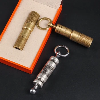 

Mini Vintage Portable Stainless Steel Double Heads Cigar Punch Sharp Blades Cigar Pass Needle Drill Burr Dredge Loose Puncher